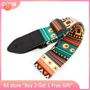 [COD] CHYIN Guitar Strap Multi-Color Belts Adjustable Colorful Printing Nylon Guitar Straps