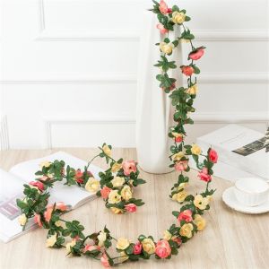 Artificial Flowers Fake Peony Eucalyptus Vine Greenery Hanging for Wedding Garlands Home Party Garden Craft Art Decor