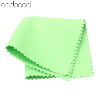 Dodocool Musical Instruments Cleaning Polishing Cloth 15cmx15cm Size Double-Sided Soft Microfiber Cloth Musical Instrument Accessories for Guitar Bass Violin Piano Green