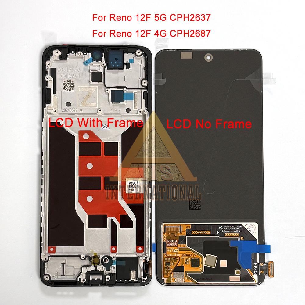 Écran LCD Tactile Oppo Reno 12F 5G (CPH2637) - Noir - NKS Center