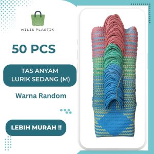 PAKET MURAH 50 PCS Tas Anyam Hampers LURIK SEDANG untuk Hampers Souvenir Parcel Muat Kotak Nasi