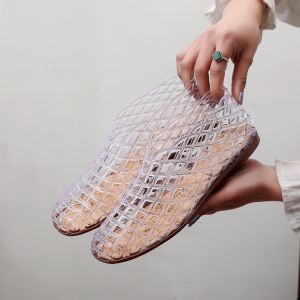 Free Shipping Flat Sandals For Women Hollow Breathable Clogs Summer Outdoor Closed-Toe Closed-Heel BirdS Nest Shoes Casual Versatile Jelly Shoes