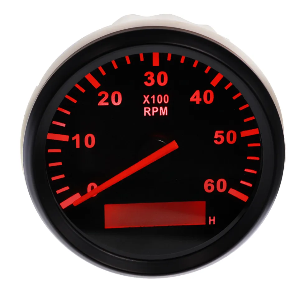 85mm Marine Tachometer With LCD Hour Meter 0-8000 RPM Red Backlight 12V/24V From Tachometer - Price 26.26 - View #8