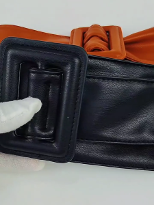 Women Corset PU Leather Girdle Underbust Bustier Body Slimming Waist Adjustable Smooth Buckle Wide Belts Dress Girdle