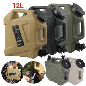 FIGHTINPC Dung lượng lớn Xô uống nước ngoài trời Di động 12 lít Bình chứa nước cắm trại Chống vỡ PE. Thùng chứa nước Đồ dùng du lịch