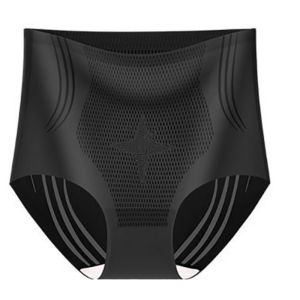 TIMIA Cotton Crotch Women Ice Silk Briefs Mid Waist Tummy Control Seamless Shapewear Comfortable Underwear Postpartum Panties Female