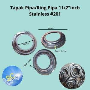 Tapak Pipa Ring Pipa 15"inch Stainless Tangga 11/2" inch "201 tangga (5pcs)