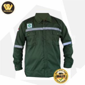 Wearpack Safety Seragam Kerja Kemeja Atasan Warna HIJAU ARMY POLOS