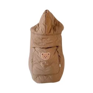 SEETE Thicken Baby Stroller Blanket Cartoon Bear Windproof Infant Hooded Cloak Safe Soft Portable Kids Sleeping Quilt Autumn