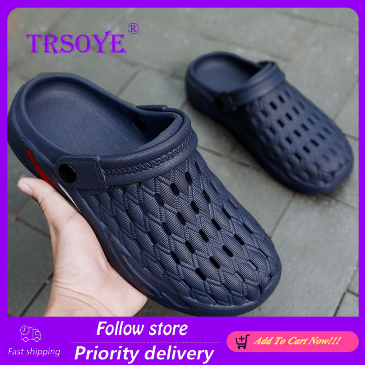 TRSOYE%202024%20Summer%20Hole%20Shoes%20Men%20Sandals%20Fashion%20Non-slip%20Outer%20Wear%20Thick-soled%20Big%20Size%2046%2047%20-%20Image%202