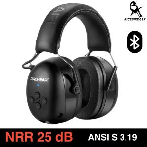 Earmuff Prohear EM037 Bluetooth 5.0 NRR 25 dB ครอบหูลดเสียง บลูทูธ 5.0 แบตเตอรี่ในตัว ชาร์จได้