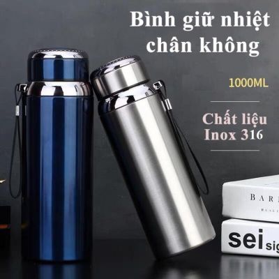 Bình Giữ Nhiệt 1000 ml  INOX SUS 316 kiểu dáng thể thao giữ nóng lạnh tốt Có Tấm Lọc Giữ Nhiệt Lên Đến 24 Tiếng