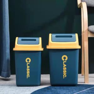 Colorful Trash Can without Lid for Kitchen Bathroom Counter top Compost plastic kitchen trash bin-KC96