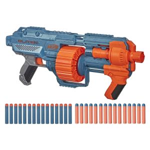 Nerf Elite 2.0 Shockwave RD-15 Blaster Toy with 30 Official Nerf Darts Blaster Action Toy with 15-Dart Rotating Drum Pump-Action with Built-in Customising Capabilities Toys for Boys Age 8+ Outdoor Games Gift Idea for Kids
