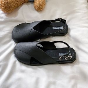 [Free Shipping] Korean-Style Retro Sandals For Women Perfect For Summer Wear Featuring A New Casual Flat Roman Design Ideal For Pairing With Dresses And For Beach Outings