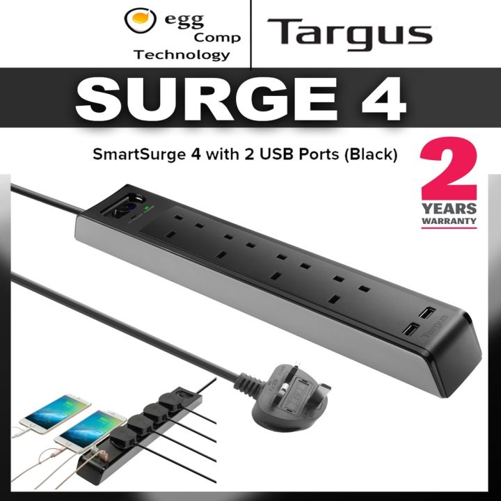 TARGUS SMART SURGE APS10AP50 / APS11AP50 / APS20AP (USBA + USBC Ports