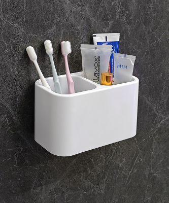 Kệ để bàn chải đánh răng dán tường Living C, kệ kem đánh răng dính tường tiện lợi, gọn gàng