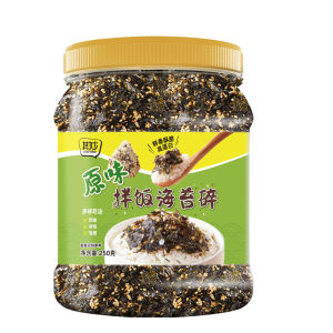 芝麻拌饭海苔碎 即食肉松紫菜Canned instant pork floss and Shredded seaweed with sesame rice 罐装