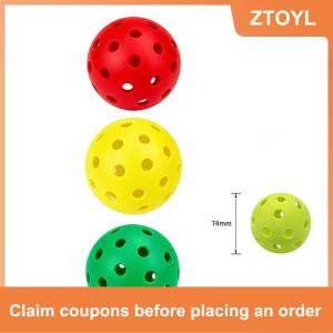 【ZTOYL】 3Pcs Golf Quả Bóng Thực Hành Chọn Lỗ Bóng Trắng Màu Xanh Vàng Cam Màu Đỏ Trong Nhà ourdoor Golf Nhựa Bóng