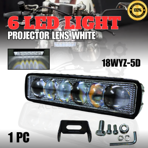 CPA 18WYZ-5D 6LED Car fog Light Projector LENS White (6396)