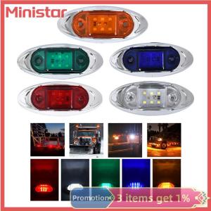 Ministar 1Pc 12V 24V Auto 6LED Signal Lights Side Marker Trailer Truck Signal Lamp Multifunctional Waterproof Width Light