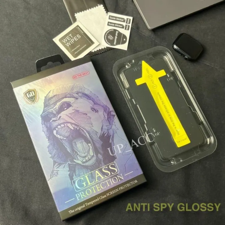 KING MONKEY GLASS ANTI SPY PRIVACY GLOSSY ANTI GAGAL IPHONE X XS