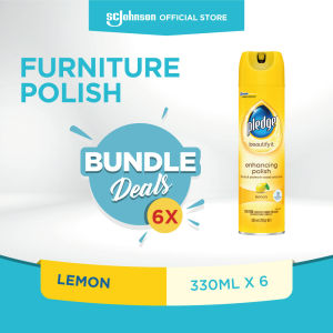 Pledge Furniture/Wood Polish Shine & Protect - Lemon (330mlx6)