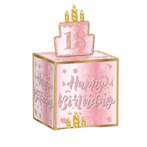 Quick Setup Birthday Party Decoration Pull Out Surprise Money Box With Custom Age Number Gift Ideas
