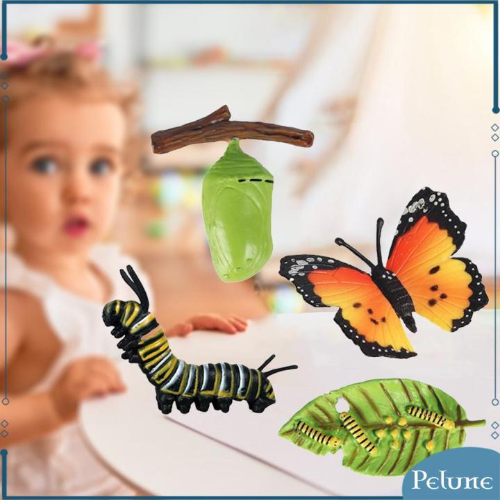 Pelune Kids Insect Life Cycle Butterfly Growth Playset Learning Toys ...