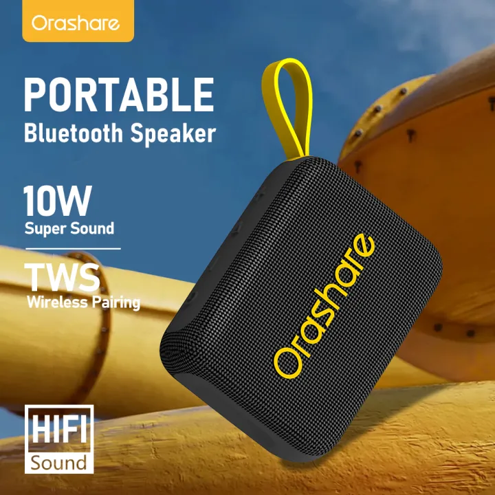 Orashare BS16 Wireless Portable Bluetooth Speaker 10W Super Bass Surround HiFi Stereo Outdoor Waterproof Bluetooth Speaker Supports Hands-free Calling for IOS/And