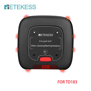 Retekess TD183 Wireless Paging System 1 Keypad Transmitter With 20 Coaster Pager for Gourmet Window Milk Tea Shop Dining Car