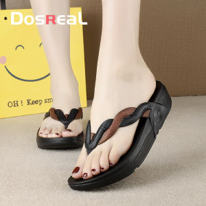 DOSREAL [New Arrive] High-quality Original Fitflops Original Single Flip Flops Womens Fashion Platform Wedge Sandals Slippers Casual/Comfortable