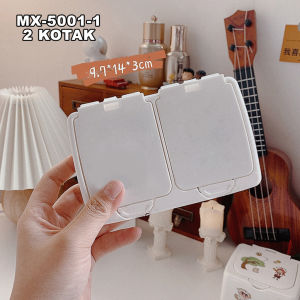 Kotak Penyimpanan Serbaguna Putih Polos Plastik Kosmetik Travel Organizer MX-5001 ZIORRA