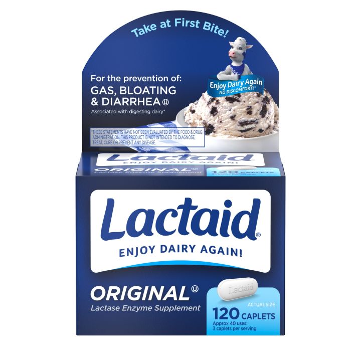 Lactraid Lactaid Original Strength Không dung nạp Lactose với Enzyme Lactase tự ...