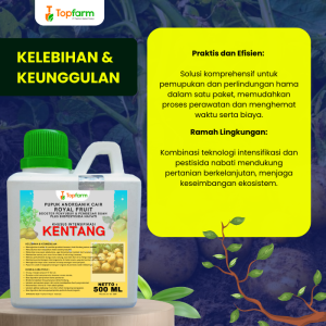 Pupuk Pestisida Topfarm / Pupuk Pembesar Khusus Umbi Kentang / Pupuk Buah Khusus Kentang / Obat Tanaman Kentang Insektisida / Obat Hama Trips Di Daun Kentang/ Obat Hama Kentang Daun Keriting