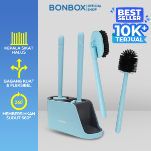 Sikat Pembersih Toilet Kamar Mandi 2 IN 1 Toilet Brush Sikat Pembersih Kamar Mandi Set Sikat Toilet Sikat Kamar Mandi Pembersih dengan Dudukan Set Kuas Pembersih dengan Pegangan PP Panjang BCT3502