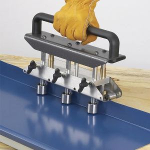btnx Manual Bending Equipment 3 Station Edge Roller Bending Machine 0‑90 Degree Angle 16‑102MM Sheet Metal Bending Tool 7P3H9