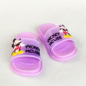 Sandal anak perempuan selop karet warna ungu / sandal anak selop jelly / sendal anak micky mouse