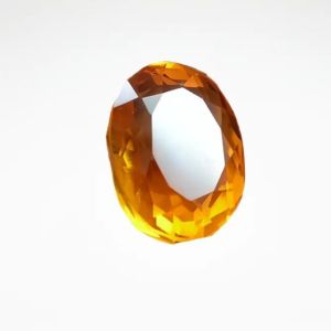 Natural 41.70 Ct Brazilian Citrine Yellow Oval Cut Eye Clean Loose Gemstone