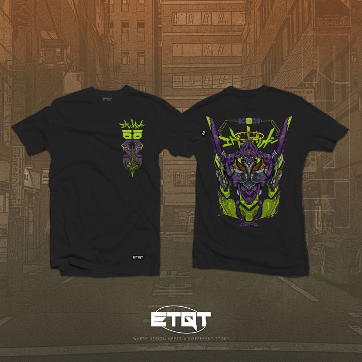 Style3 T-Shirt Donna Evangelion EVA-01 Psycho: Anime Giapponese, Girocollo, 100% Cotone