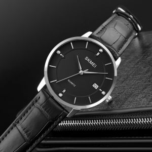 Jam Tangan Pria Kasual Fashion Terlaris Pria Tali Kulit Jam Tangan Pria Elegan Harga Murah free box dan bateria cadangan