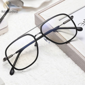 Glasses For Men New Men Eyewear Glasses Mens TR90 Frame Anti Blue Light Glasses Male Plain Replaceable Lens Comfortable Eyeglasses with Myopia Frame For Men Man
