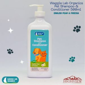 Waggle Lab Organics -  Shampoo and Conditioner 500 ml *English pear & freesia * White jasmine & mint