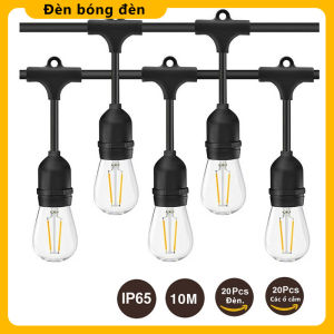 Dây đèn led trang trí ngoài trời dùng cho quán cà phê trà chanh trà sữa 10m 20 bóng 5m 10 bóng
