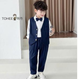 Bộ vest bé trai 1-8 tuổi 3 cúc 4 chi tiết hàng thiết kế cao cấp kiểu dáng thanh lịch thời trang