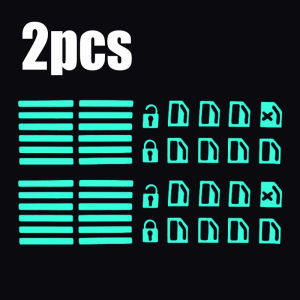 Car Window Lift Luminous Switch Button Sticker Door and Window Lift Night Safety Switch Decoration Colorful Fluorescent Decal