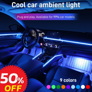 Car Atmosphere Light Wiring-free Car Interior Decoration LED Light Strip USB Cold Light Modified Car Light Strip Door Panel 汽车氛围灯