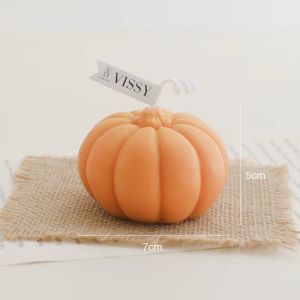 OurHome [พร้อมส่ง] เทียนฟักทอง Pumpkin candle เทียนหอม ของขวัญเล็ก ๆ ที่สร้างสรรค์ ของตกแต่งบ้านแฮนด์เมด อุปกรณ์ประกอบฉากภาพ เทียน Halloween ฮาโลวีน