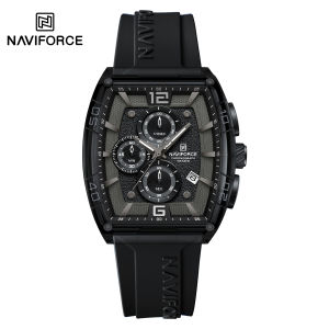 NAVIFORCE Watch for Men Original 50m Waterproof  Brand New Silicone Strap Sports Luminous Chronograph Calendar Quartz Wristwatch Fashion Casual NF6101