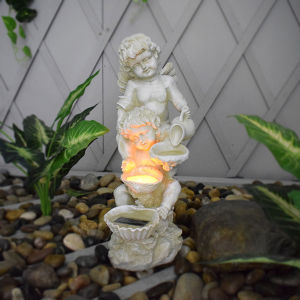 Solar Angel Statue Sculpture Solar LED Fairy Garden Decor Garden Ornaments
